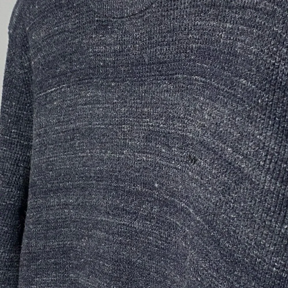 Michael Kors Men's Wool Blend Charcoal Melange Crewneck Sweater Size XL Textured